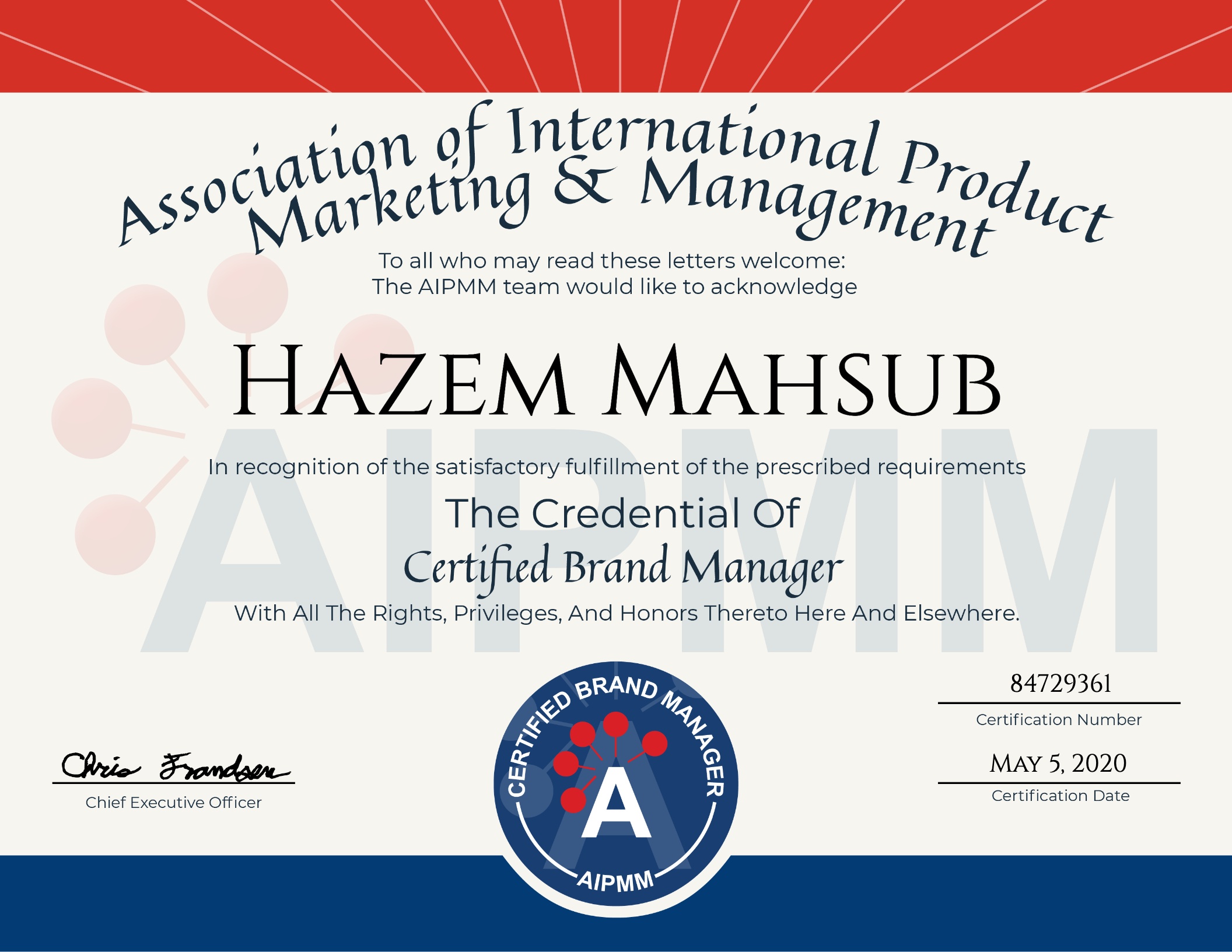 AIPMM (Certified Brand Manager)